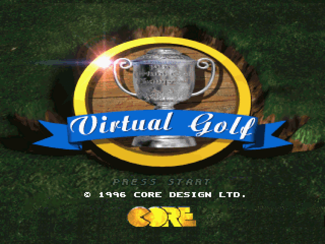 Virtual Golf title screen for Playstation